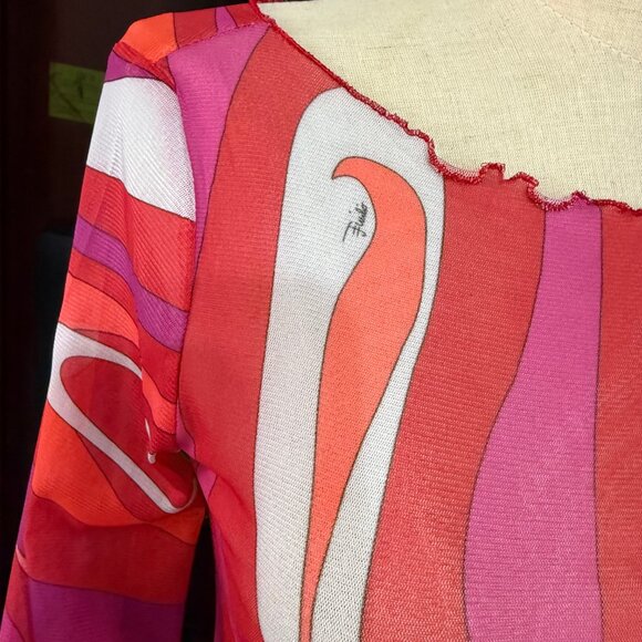 PUCCI Marmo printed mesh maxi dress - Picture 8 of 10